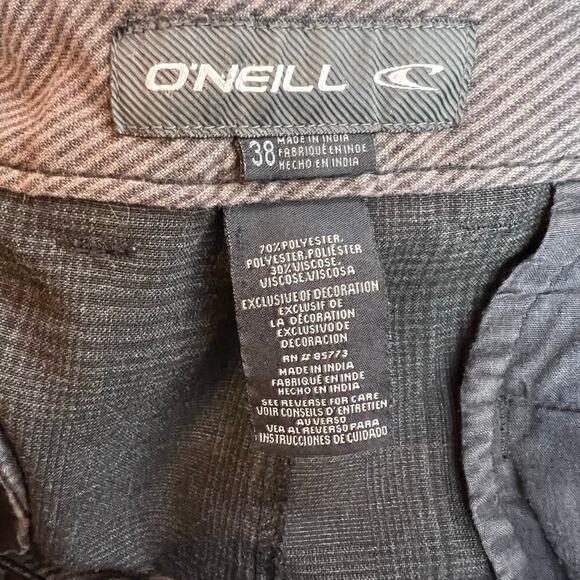 O'Neill Flat Front Street Shorts Men's in Charcoal Gray Size 38 - Picture 5 of 6
